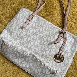 Michael Kors MK white tote